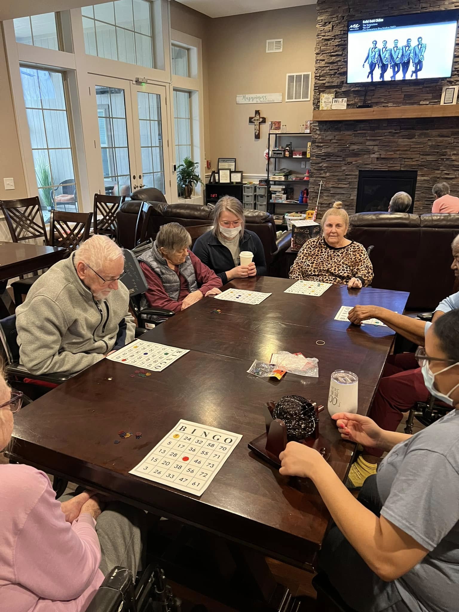 Residents enjoying time together
