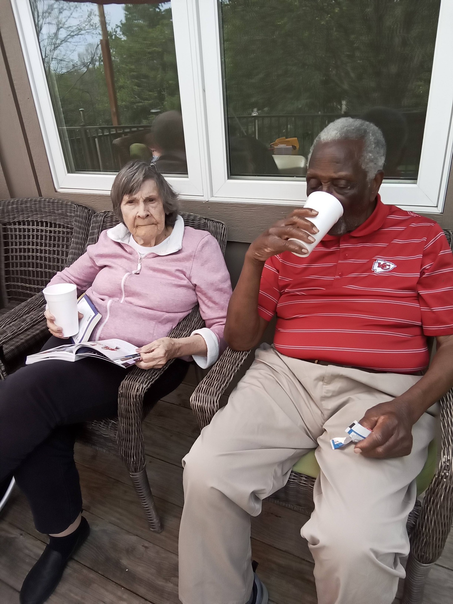 Nurse reviewing a resident's medication plan